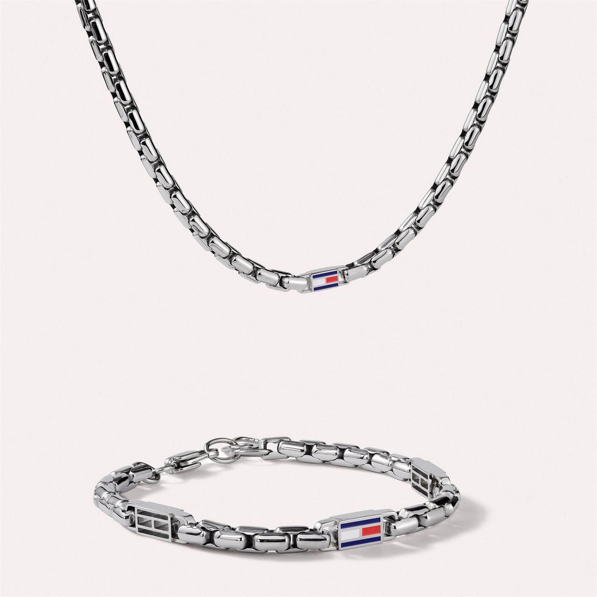 Silver - Lifestyle - Tommy Hilfiger Mens Gold Plated Stainless Steel Necklace