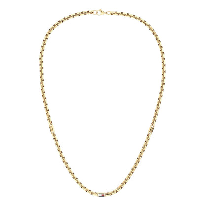 Gold - Front - Tommy Hilfiger Mens Gold Plated Stainless Steel Necklace