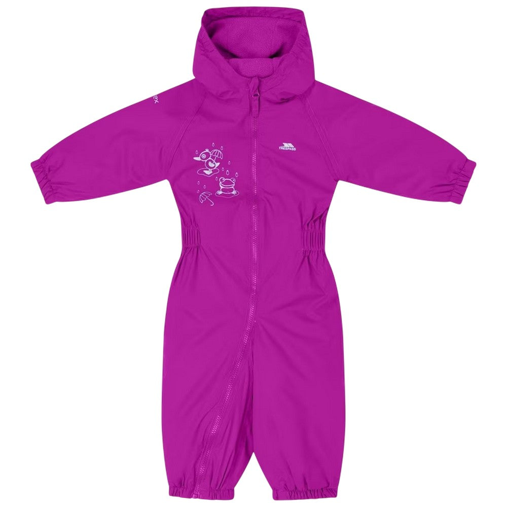 Purple Orchid - Front - Trespass Childrens-Kids Regular Snowsuit