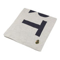 Beige - Back - Luke 1977 House Text Knitted Scarf
