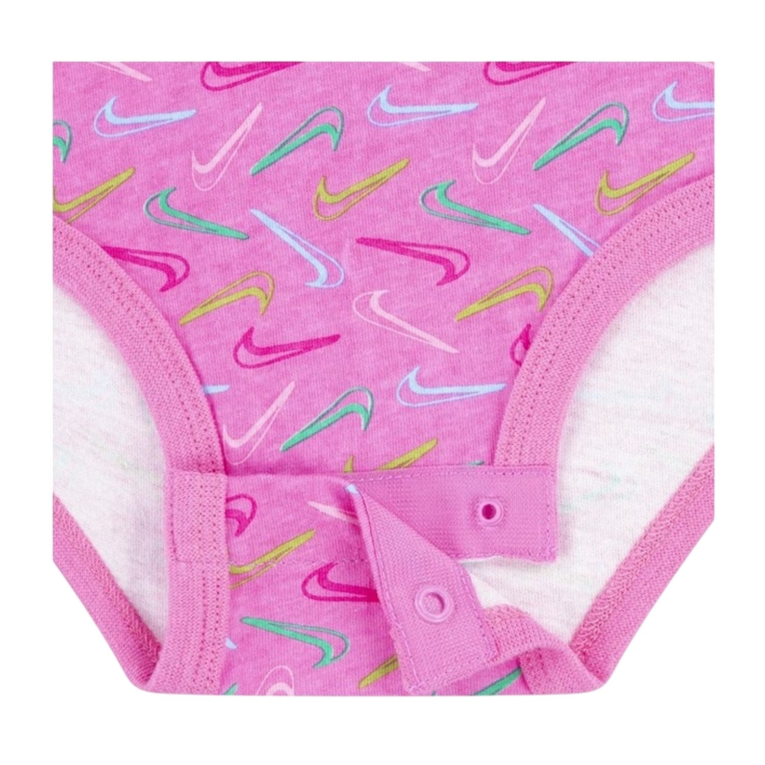 Black-Pink-Blue - Side - Nike Baby Girls Swoosh Top & Bottom Set (Pack of 3)