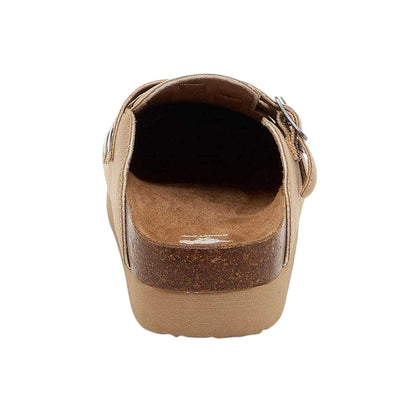 Taupe - Back - Rocket Dog Womens-Ladies Abel Plus Suede Platform Clogs