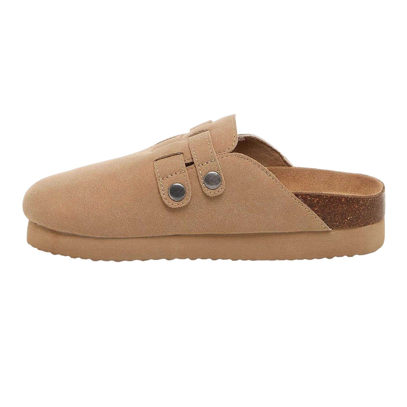 Taupe - Side - Rocket Dog Womens-Ladies Abel Plus Suede Platform Clogs