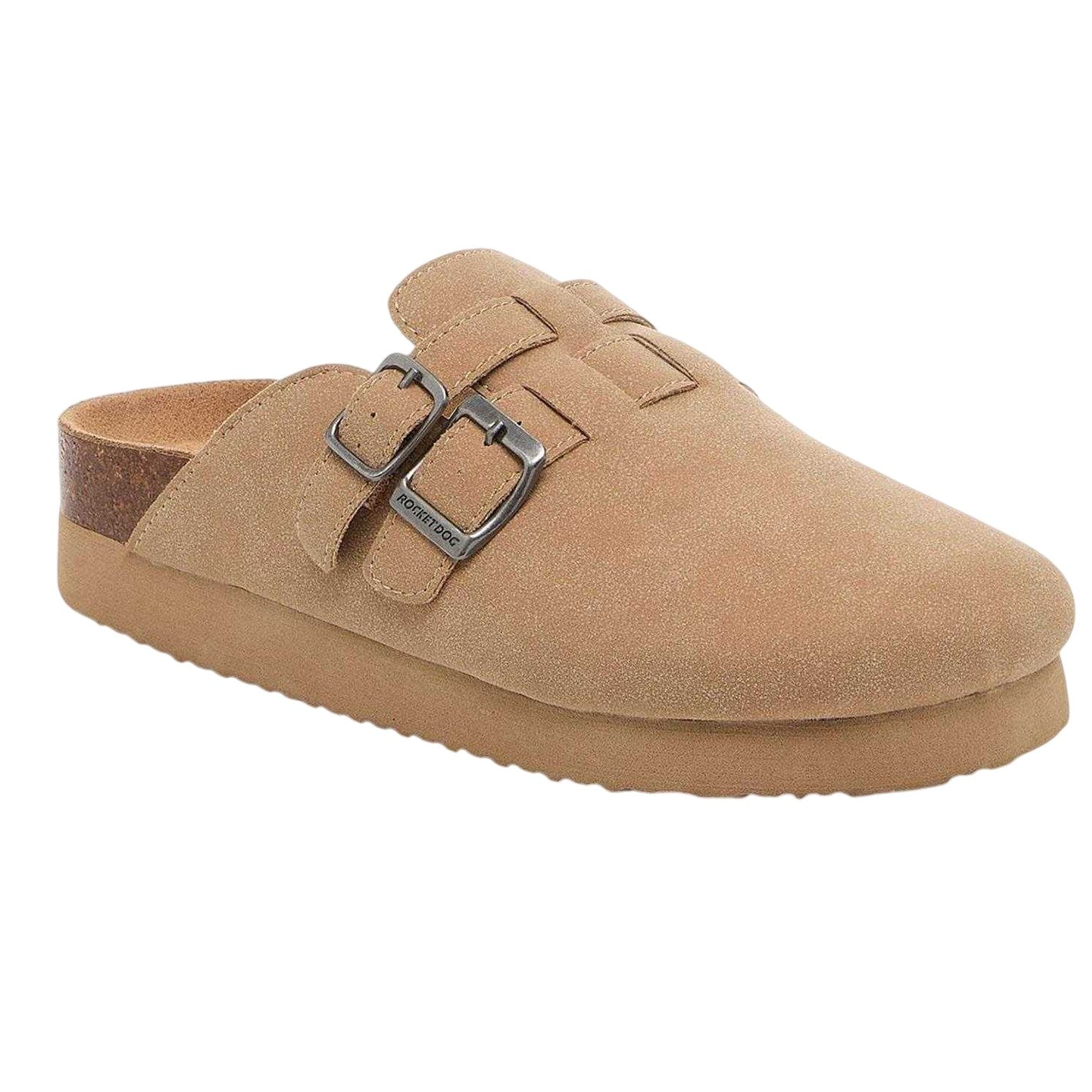 Taupe - Lifestyle - Rocket Dog Womens-Ladies Abel Plus Suede Platform Clogs