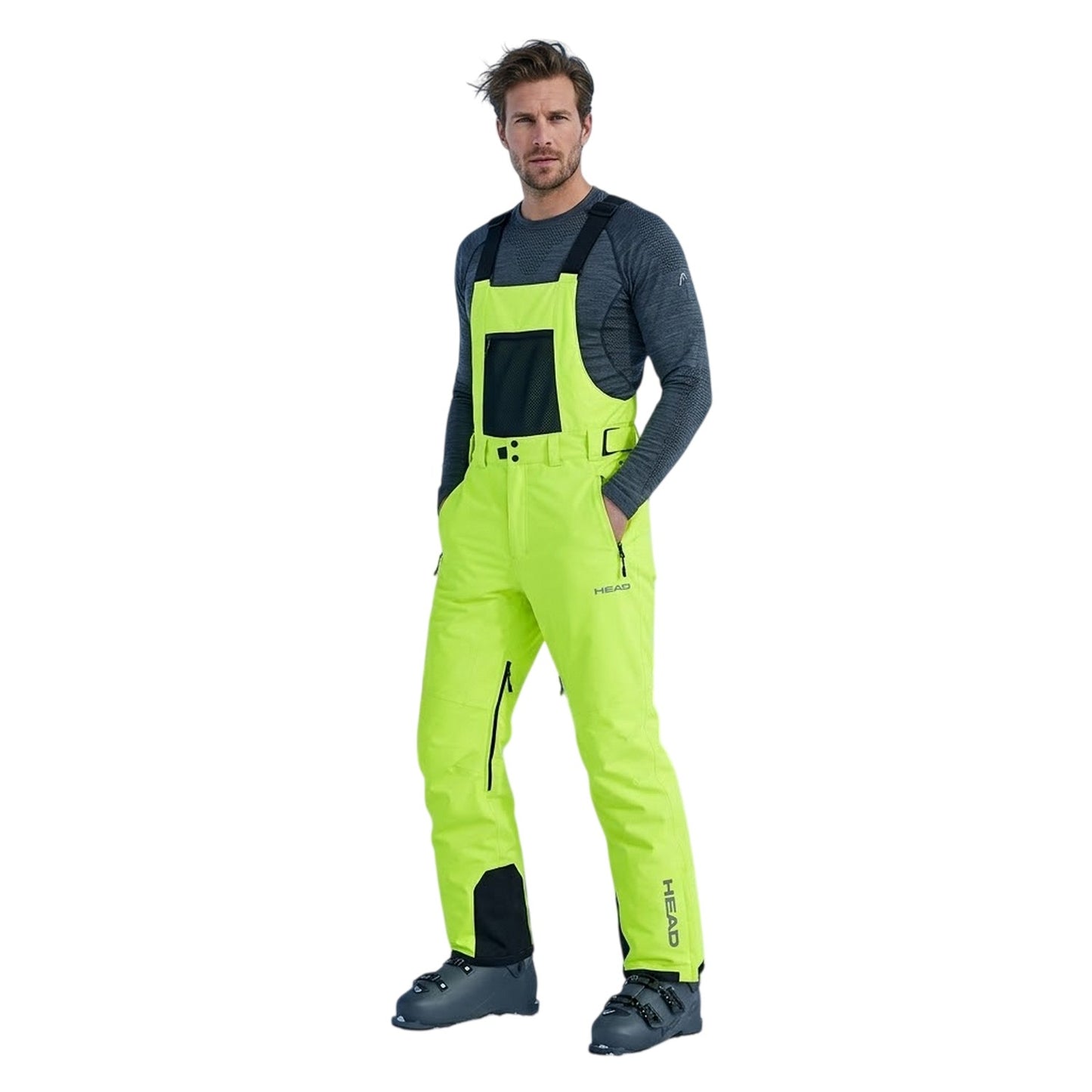 Green - Side - Head Mens Pro Countdown Ski Trousers