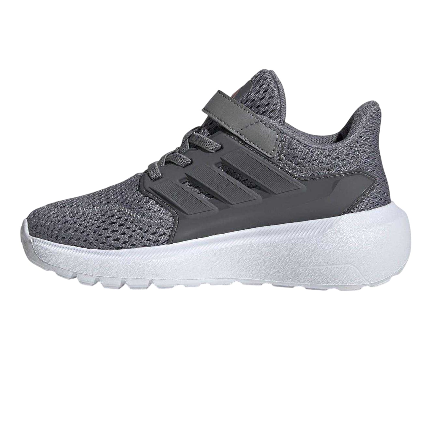 Grey-Red - Back - Adidas Childrens-Kids Ultimashow 3 Stripes Cloudfoam Trainers
