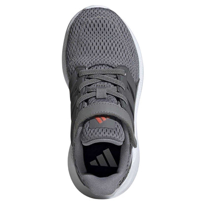 Grey-Red - Side - Adidas Childrens-Kids Ultimashow 3 Stripes Cloudfoam Trainers