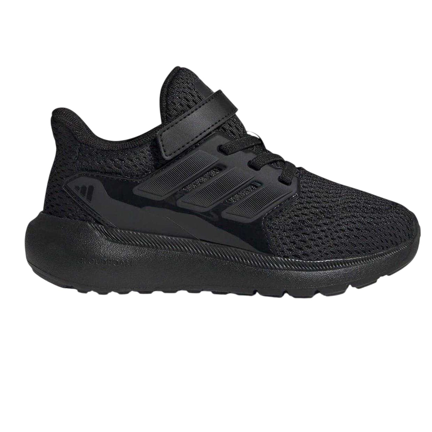Triple Black - Front - Adidas Childrens-Kids Ultimashow 3 Stripes Cloudfoam Trainers