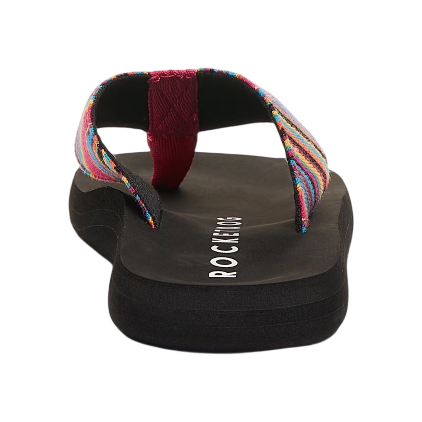 Pink - Back - Rocket Dog Womens-Ladies Adios Dexter Cotton Flatform Flip Flops