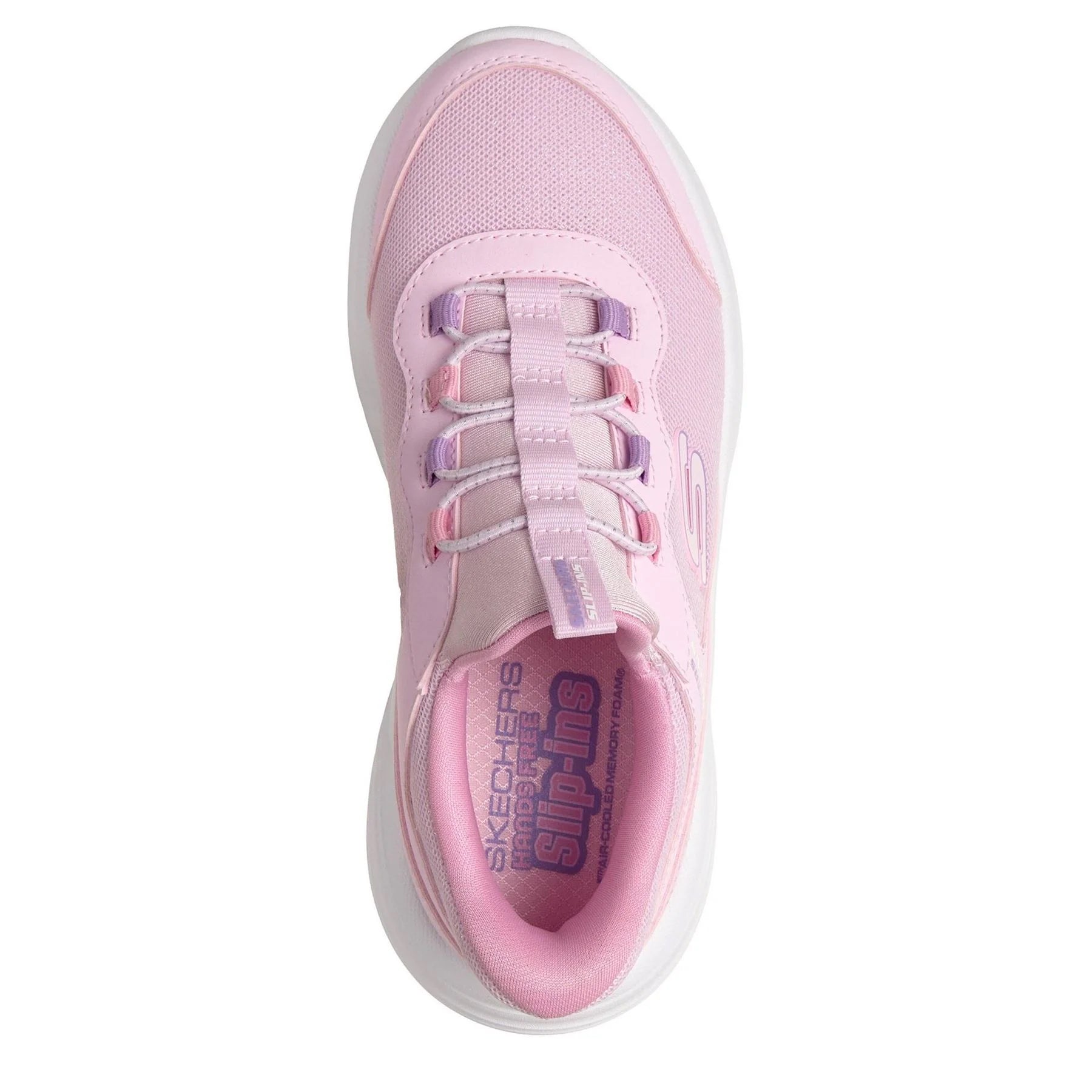 Pink-White - Lifestyle - Skechers Childrens-Kids Bounder Trainers