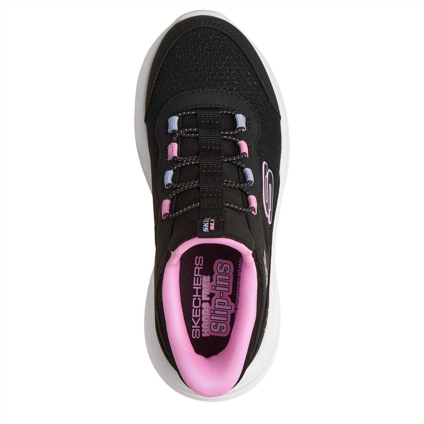 Black-Pink - Lifestyle - Skechers Childrens-Kids Bounder Trainers