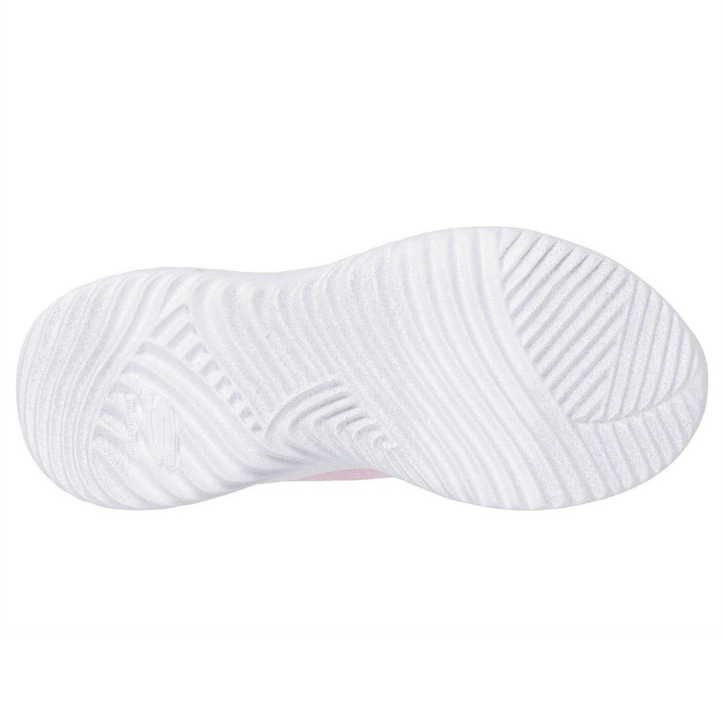 Light Pink-White - Back - Skechers Childrens-Kids Bounder Trainers