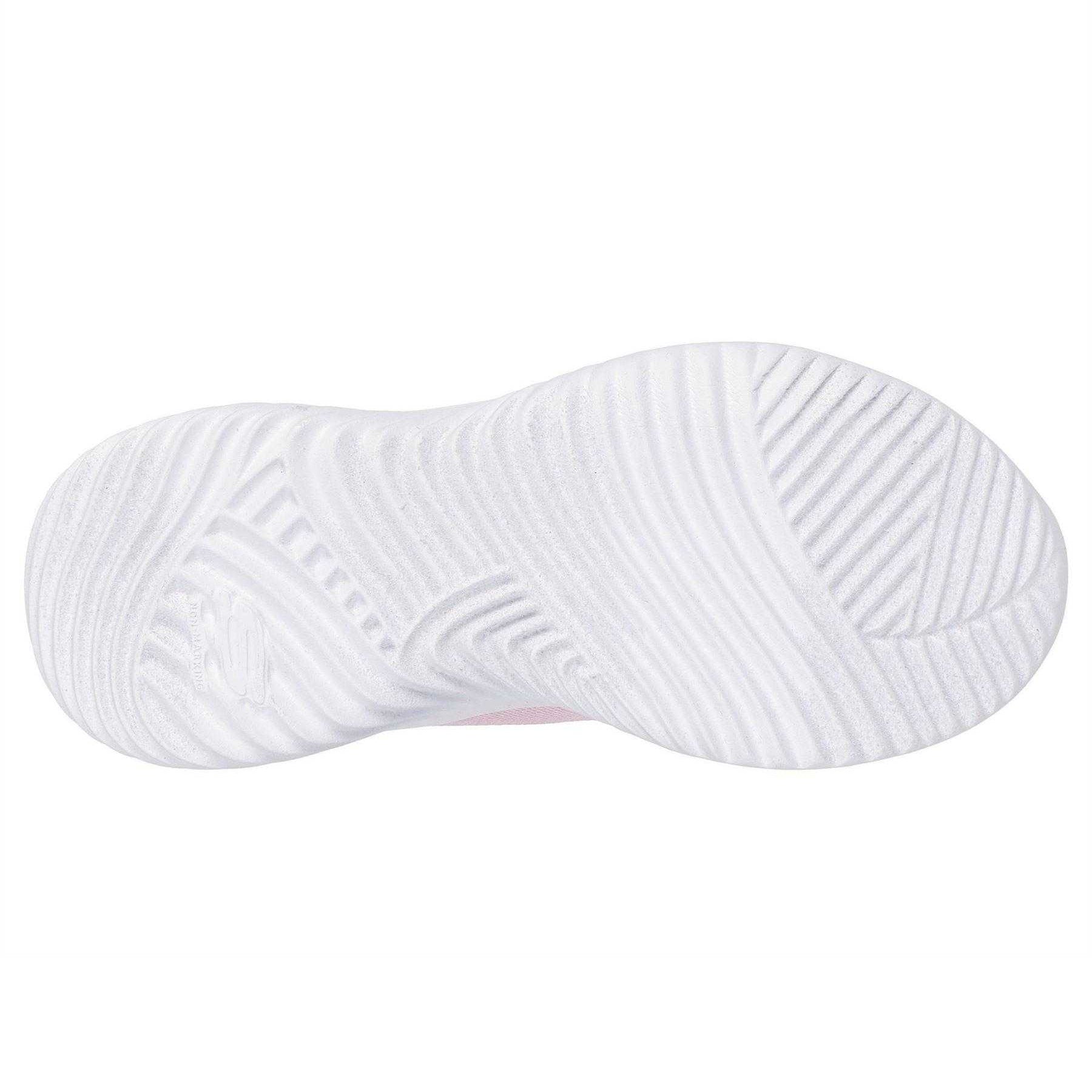 Light Pink-White - Back - Skechers Childrens-Kids Bounder Trainers