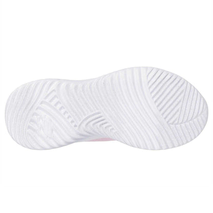 Light Pink-White - Back - Skechers Childrens-Kids Bounder Trainers