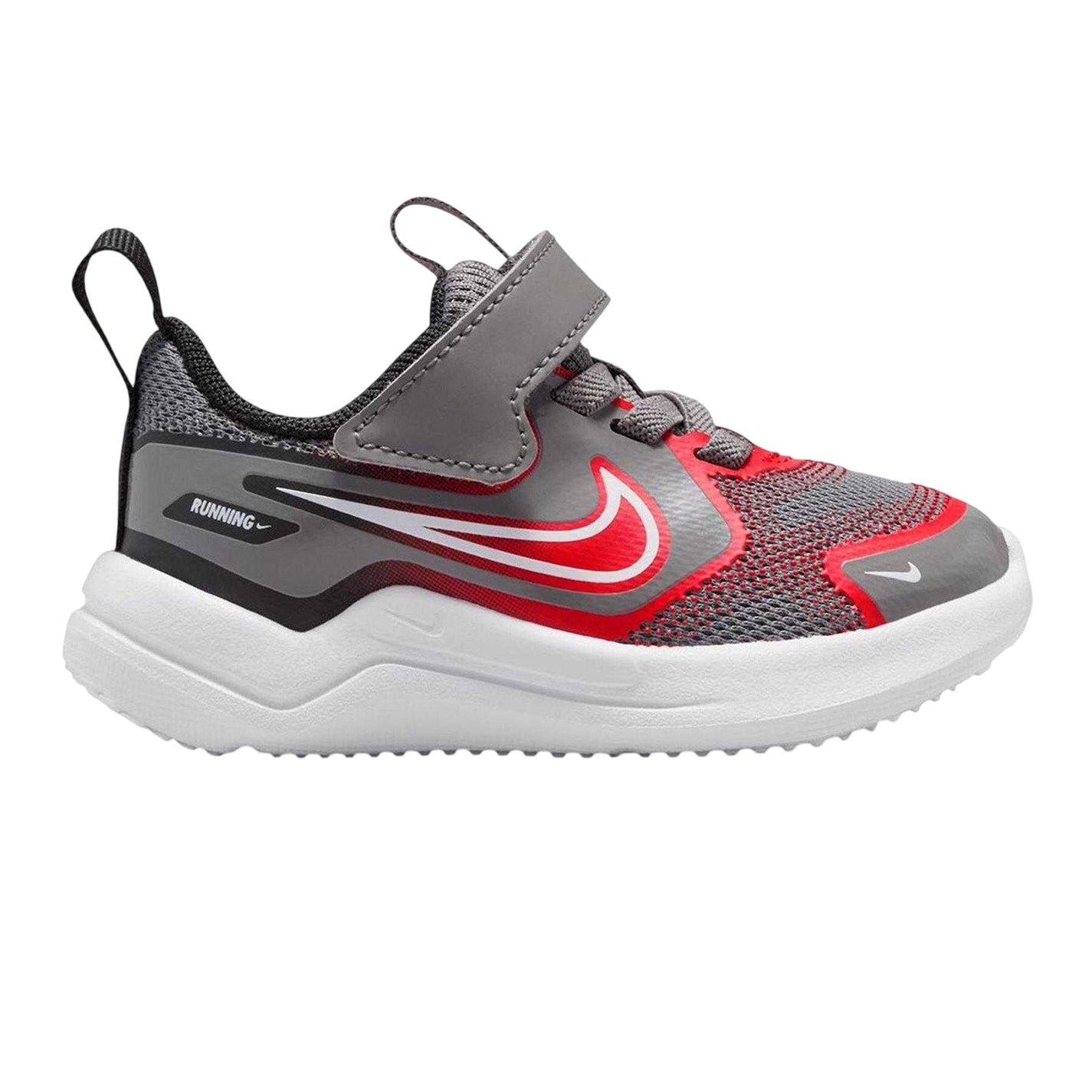 Grey-Red - Front - Nike Childrens-Kids Downshifter 12 Trainers