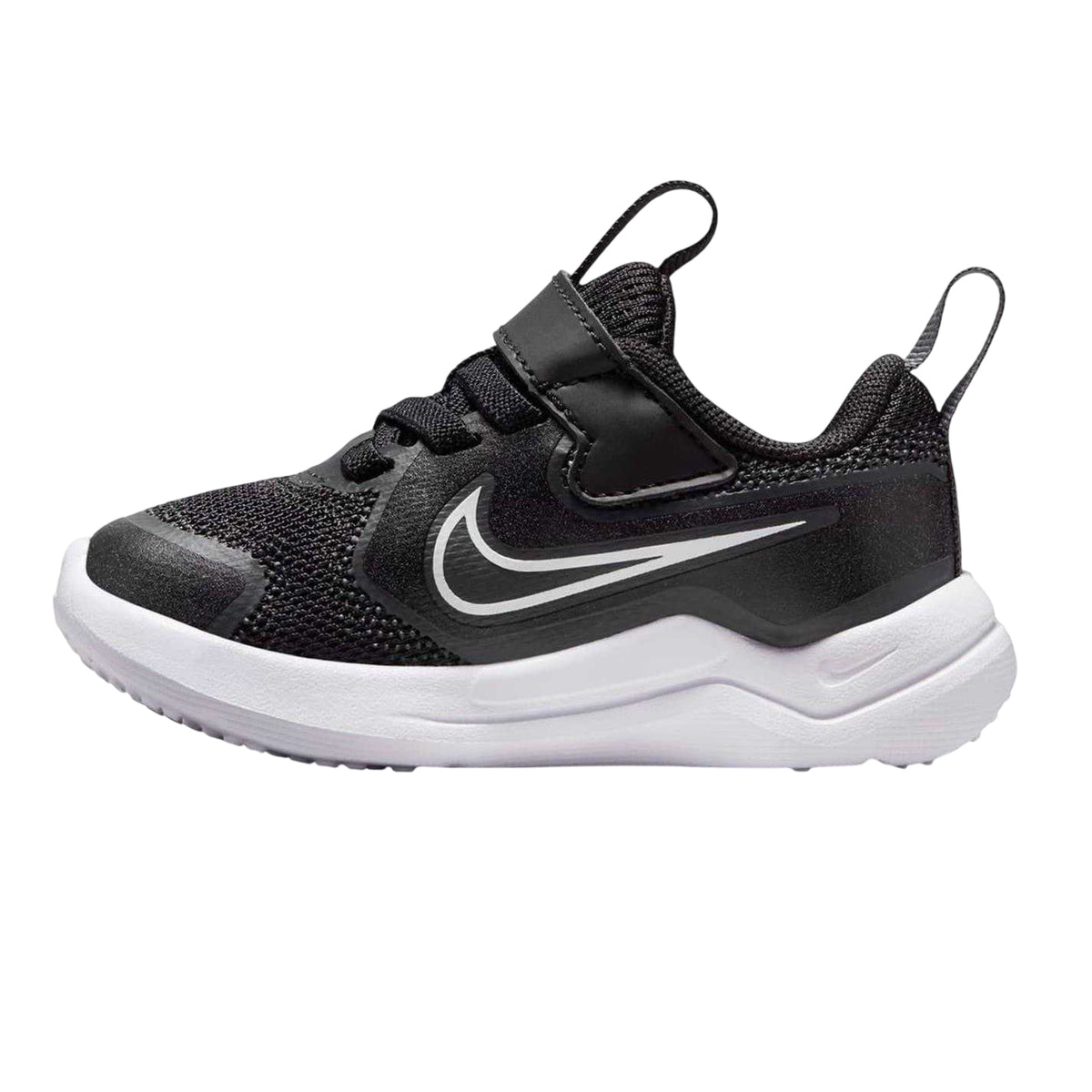 Black-White - Side - Nike Childrens-Kids Downshifter 12 Trainers
