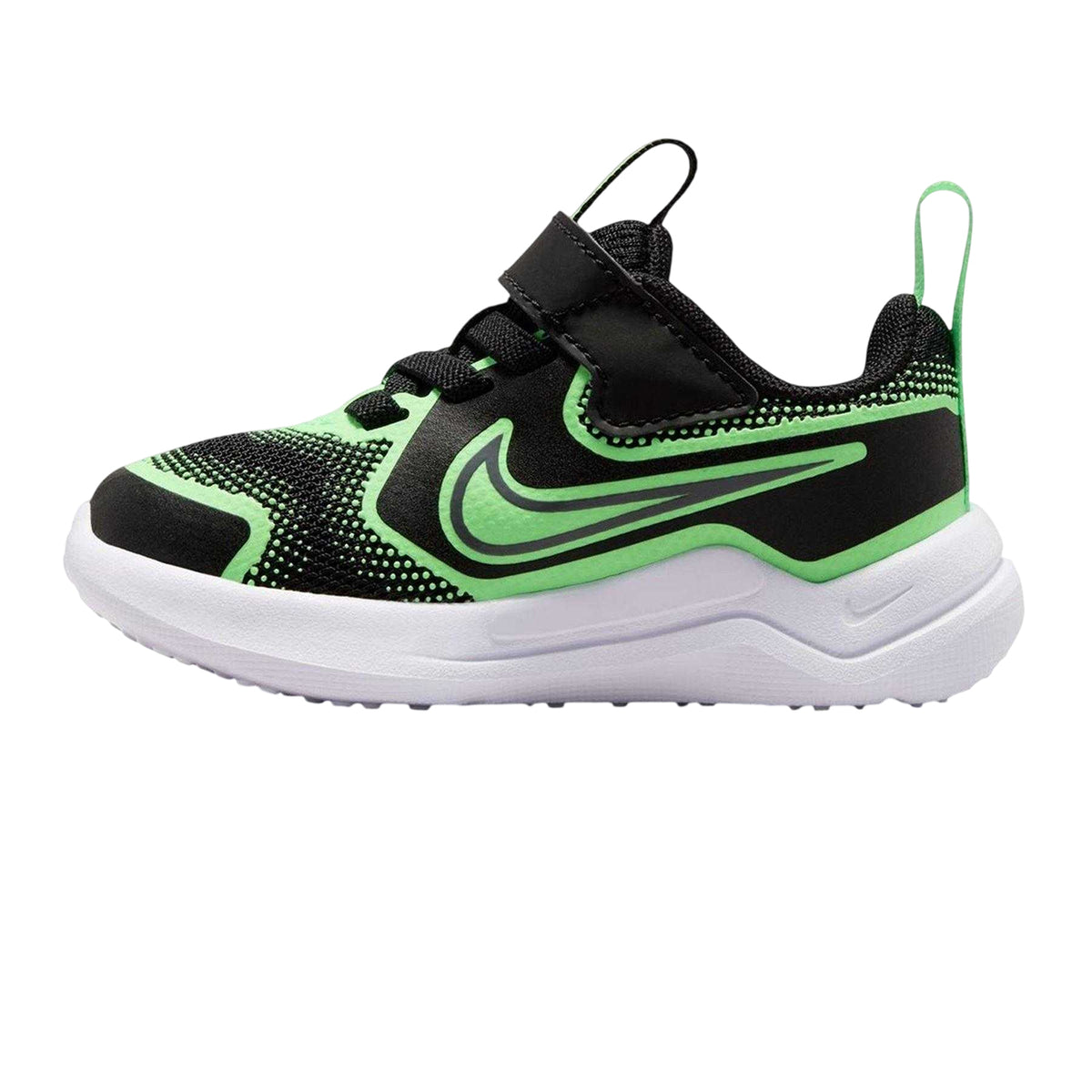 Black-Green - Side - Nike Childrens-Kids Downshifter 12 Trainers