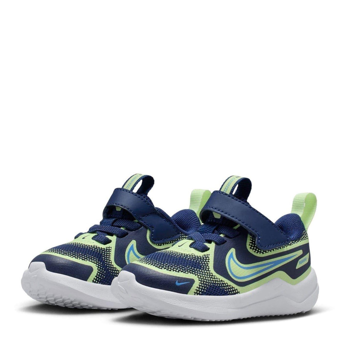 Blue-Volt - Side - Nike Childrens-Kids Downshifter 12 Trainers