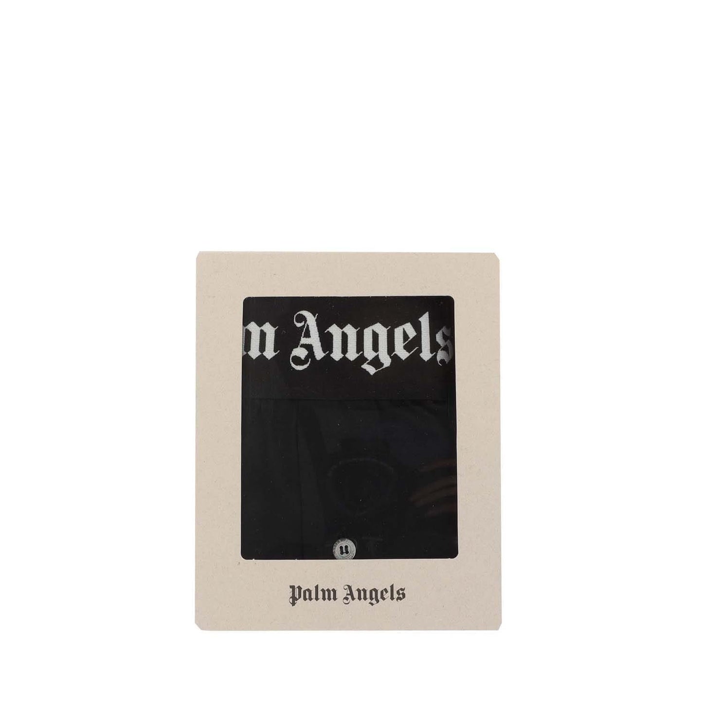 Black-White - Back - Palm Angels Mens Long Length Boxer Shorts