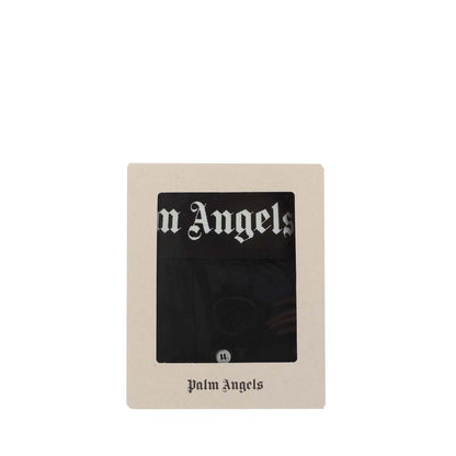 Black-White - Back - Palm Angels Mens Long Length Boxer Shorts