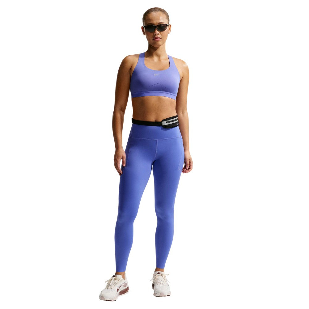 Purple - Side - Nike Womens-Ladies Swoosh Sports Bra