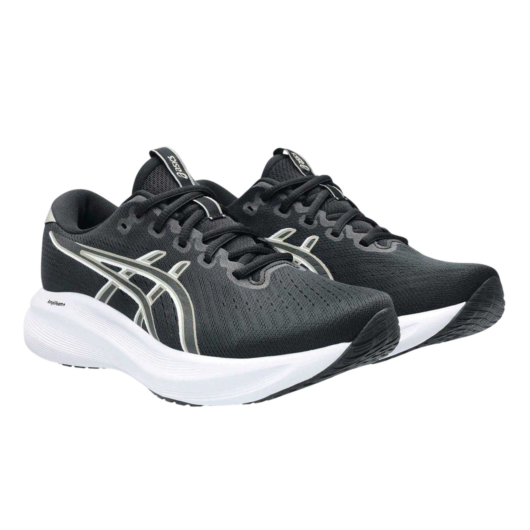 Black-White - Side - Asics Womens-Ladies Gel Excite Shoes