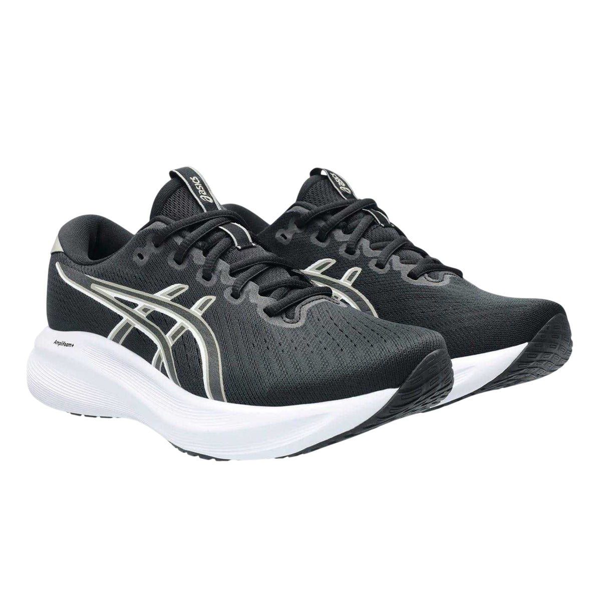 Black-White - Side - Asics Womens-Ladies Gel Excite Shoes
