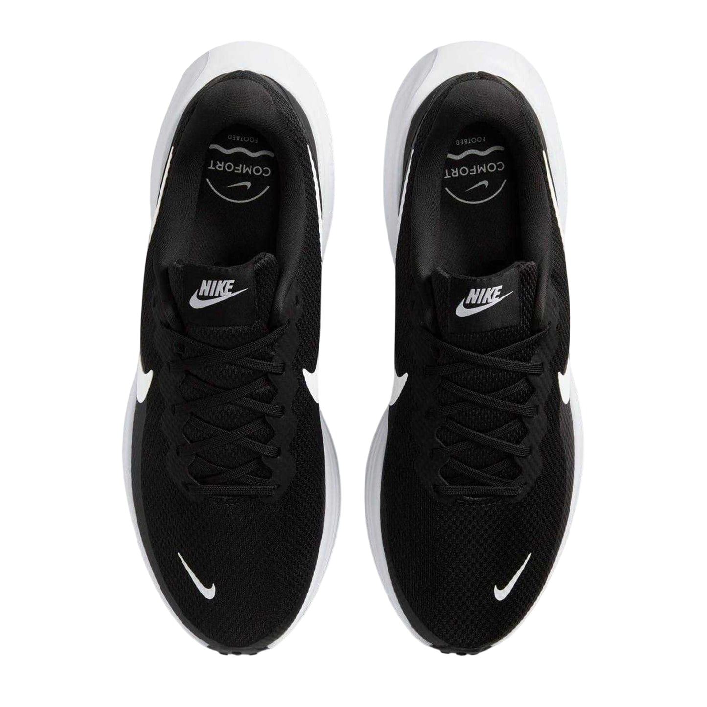Black-White - Side - Nike Mens Revolution 7 Trainers