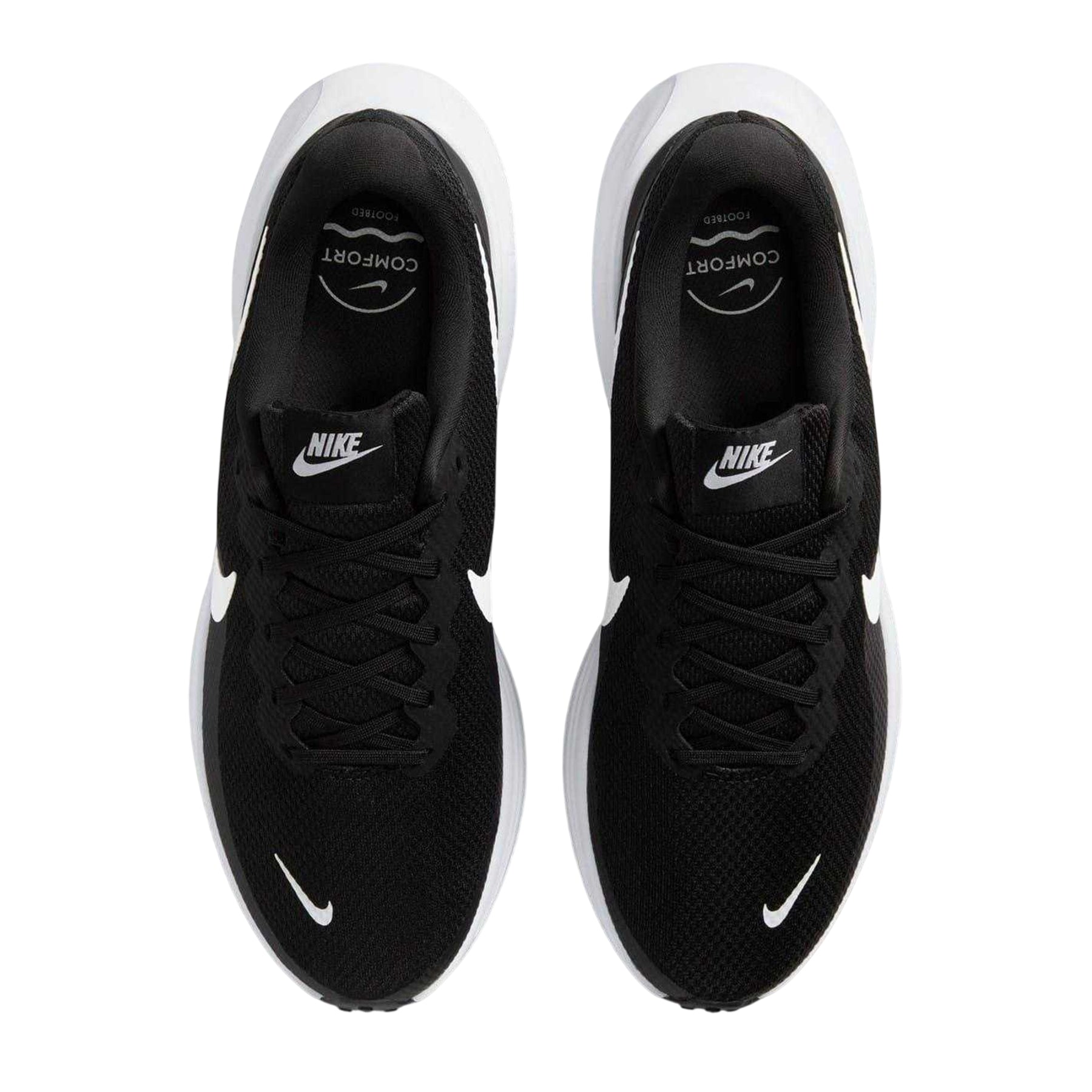 Black-White - Side - Nike Mens Revolution 7 Trainers