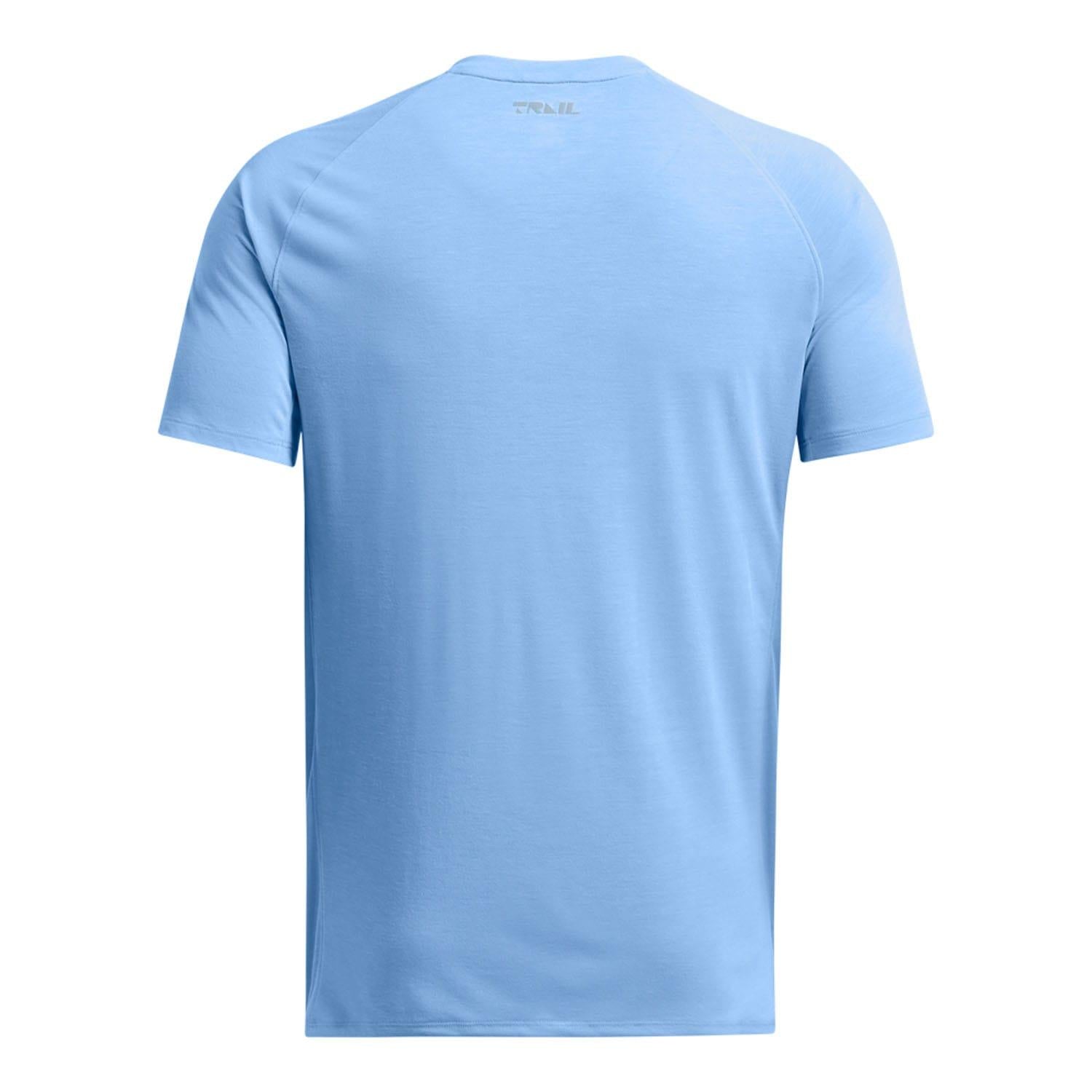 Blue - Back - Under Armour Mens Launch Trail T-Shirt