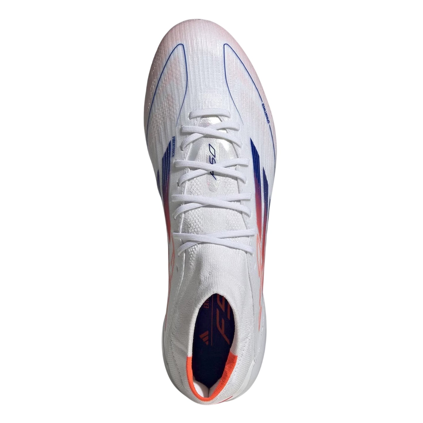 White-Blue - Side - Adidas Womens-Ladies F50 Elite Mid Cut Firm Ground Football Boots