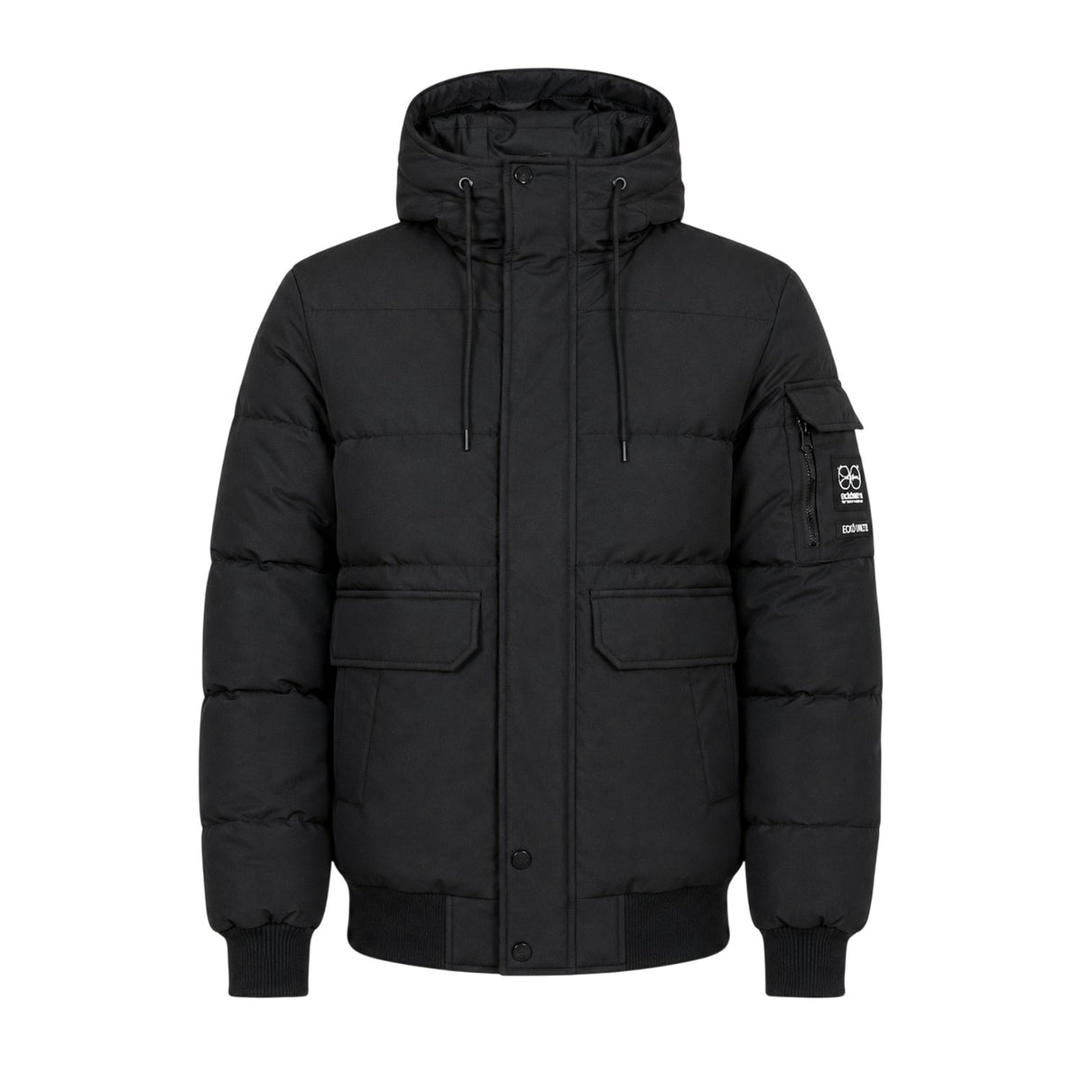 Black - Front - Crosshatch Mens Milwaka Polyester Long-Sleeved Hooded Jacket