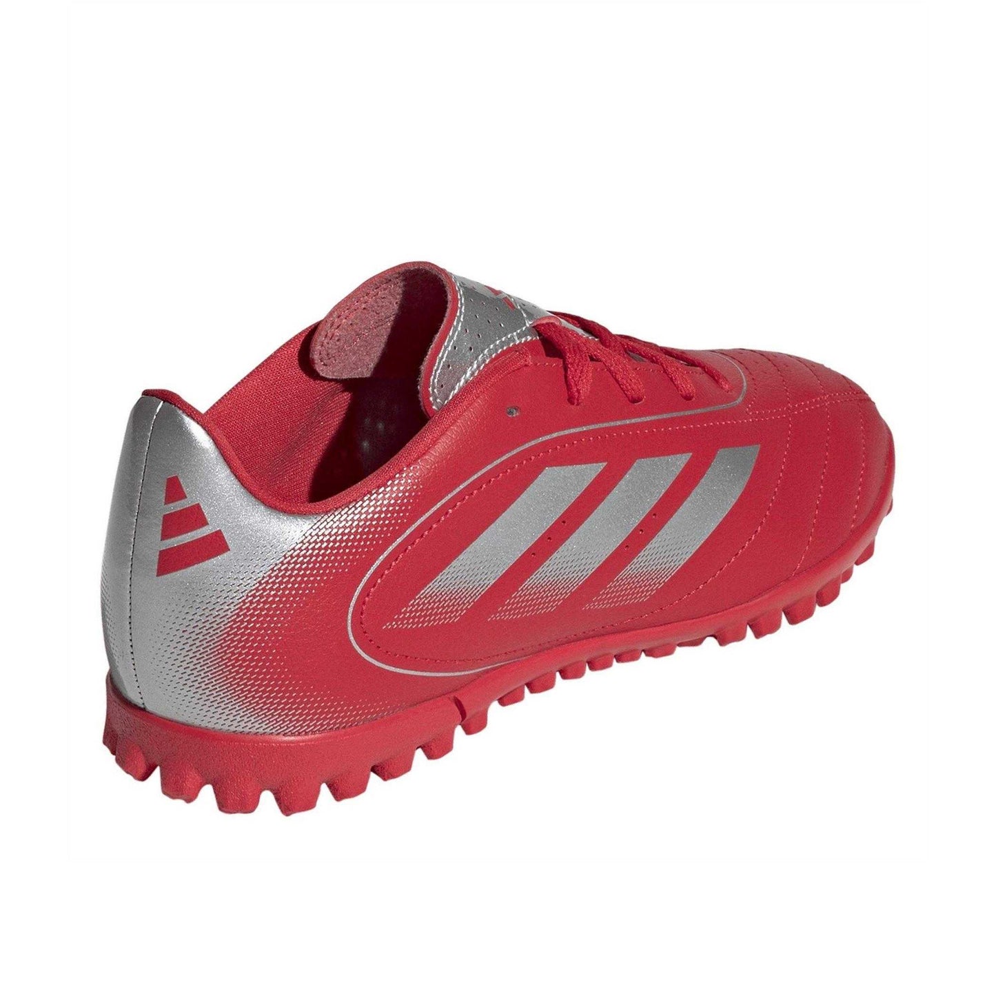 Red-Silver - Back - Adidas Childrens-Kids Goletto Leather Astro Turf Trainers