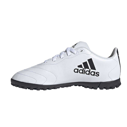 White-Black - Side - Adidas Childrens-Kids Goletto Leather Astro Turf Trainers