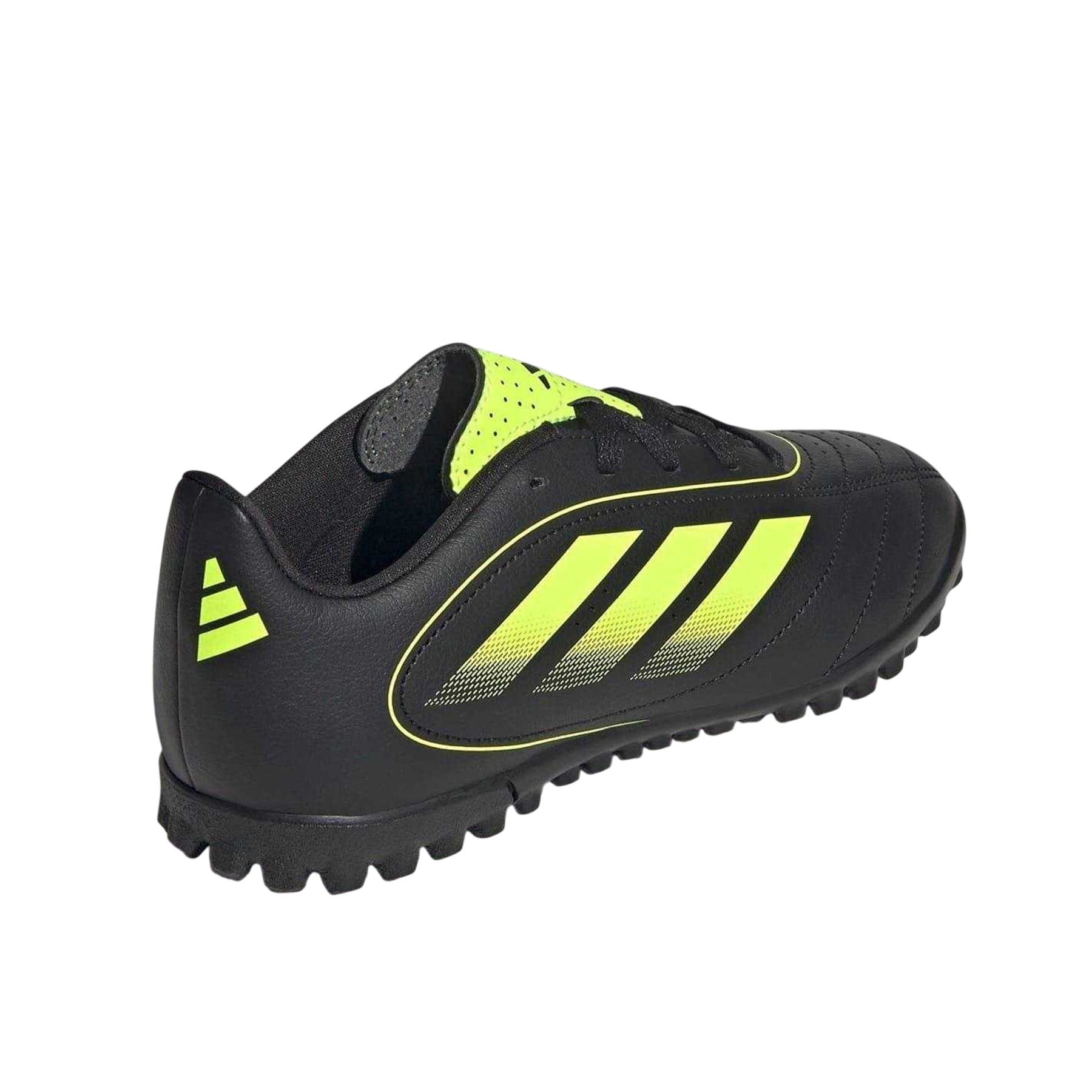 Black-Lemon - Back - Adidas Childrens-Kids Goletto Leather Astro Turf Trainers
