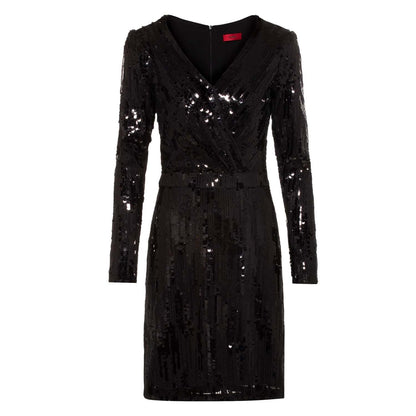 Black - Front - Hugo Womens-Ladies Kelias-1 Dress