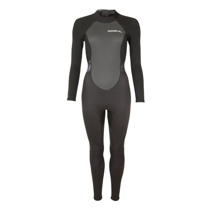 Black - Front - Gul Womens-Ladies Full Wetsuit