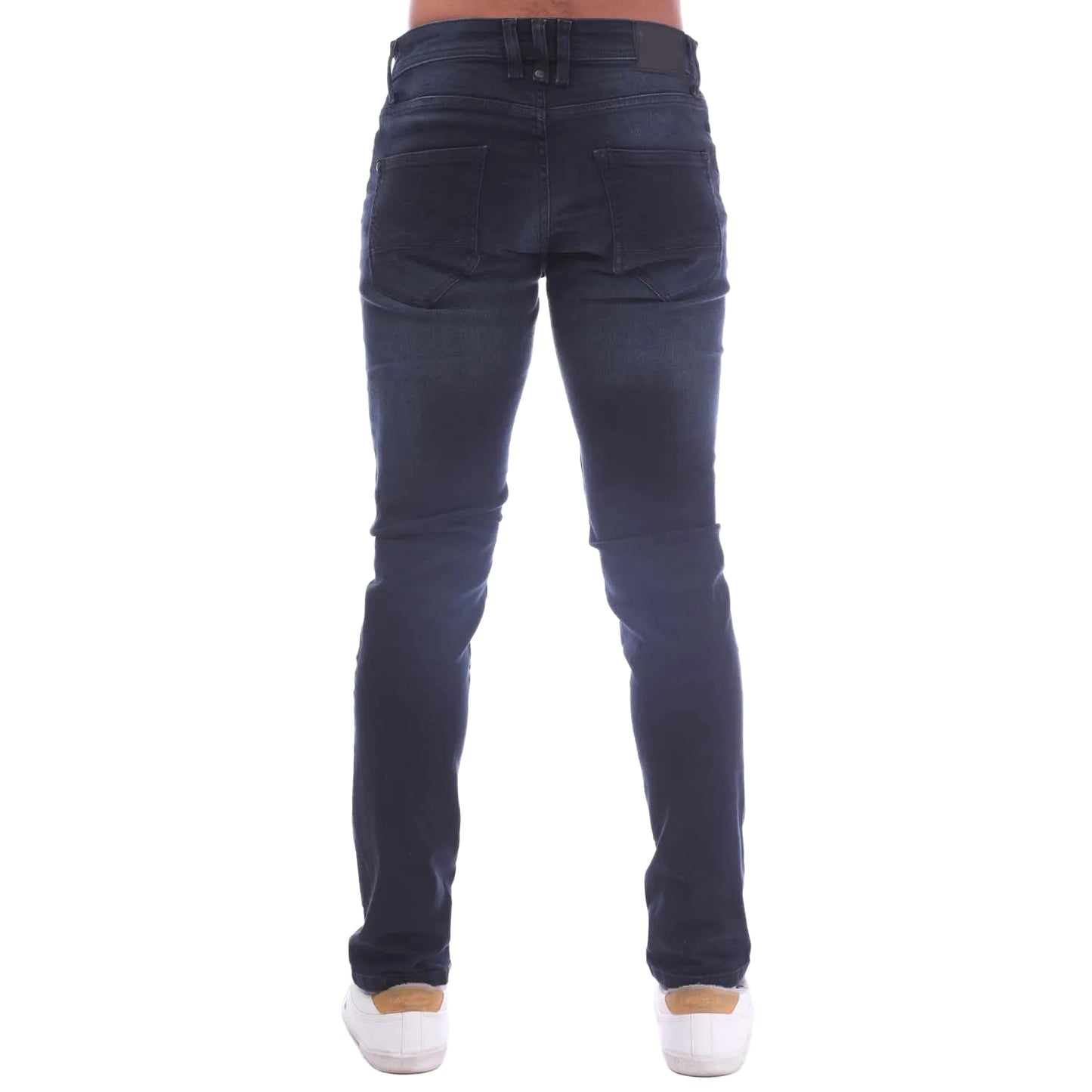 Dark Blue - Back - Duck and Cover Mens Maylead Slim Fitted Jeans
