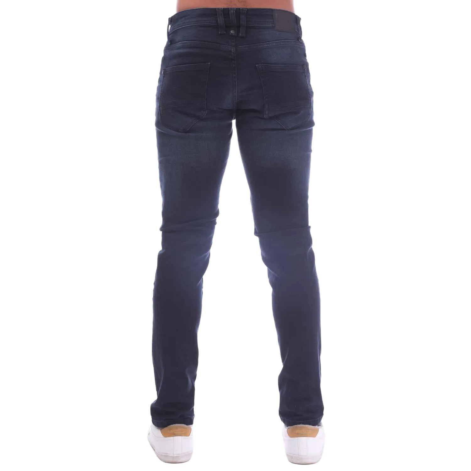 Dark Blue - Back - Duck and Cover Mens Maylead Slim Fitted Jeans