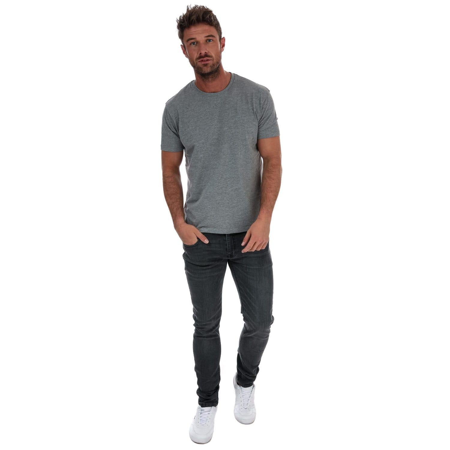 Grey - Side - Duck and Cover Mens Maylead Slim Fitted Jeans