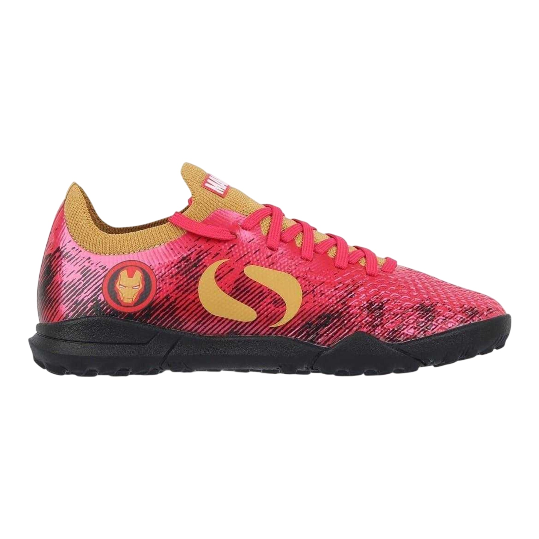 Red - Front - Sondico Childrens-Kids Blaze Iron Man Iron Man Astro Turf Trainers