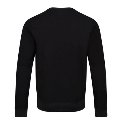 Black - Back - Luke 1977 Mens Torin Faux Suede Crew Neck Sweatshirt