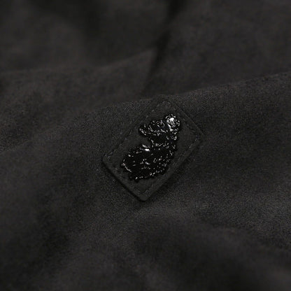 Black - Side - Luke 1977 Mens Torin Faux Suede Crew Neck Sweatshirt