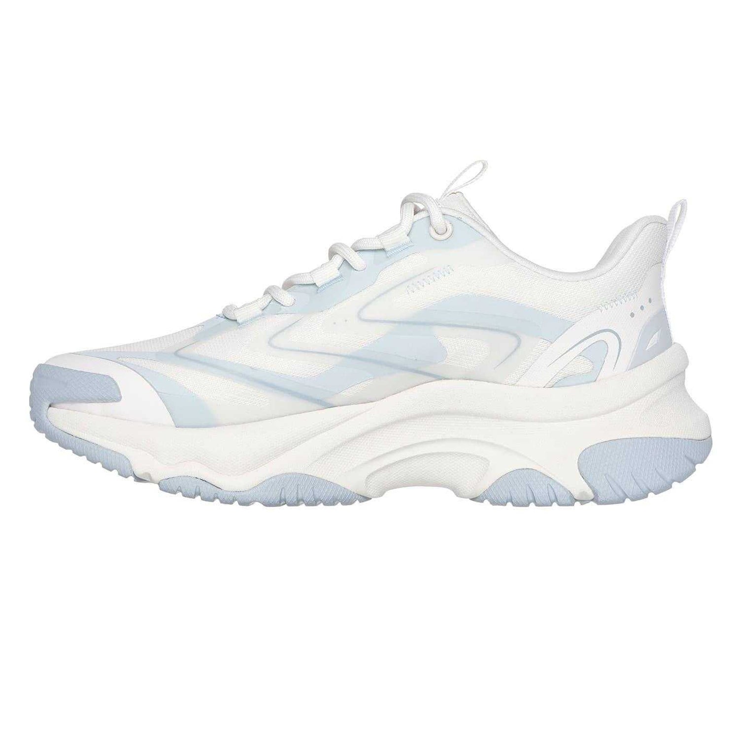 Light Blue - Back - Skechers Childrens-Kids Anti Gravity Mesh Lace Up Running Trainers