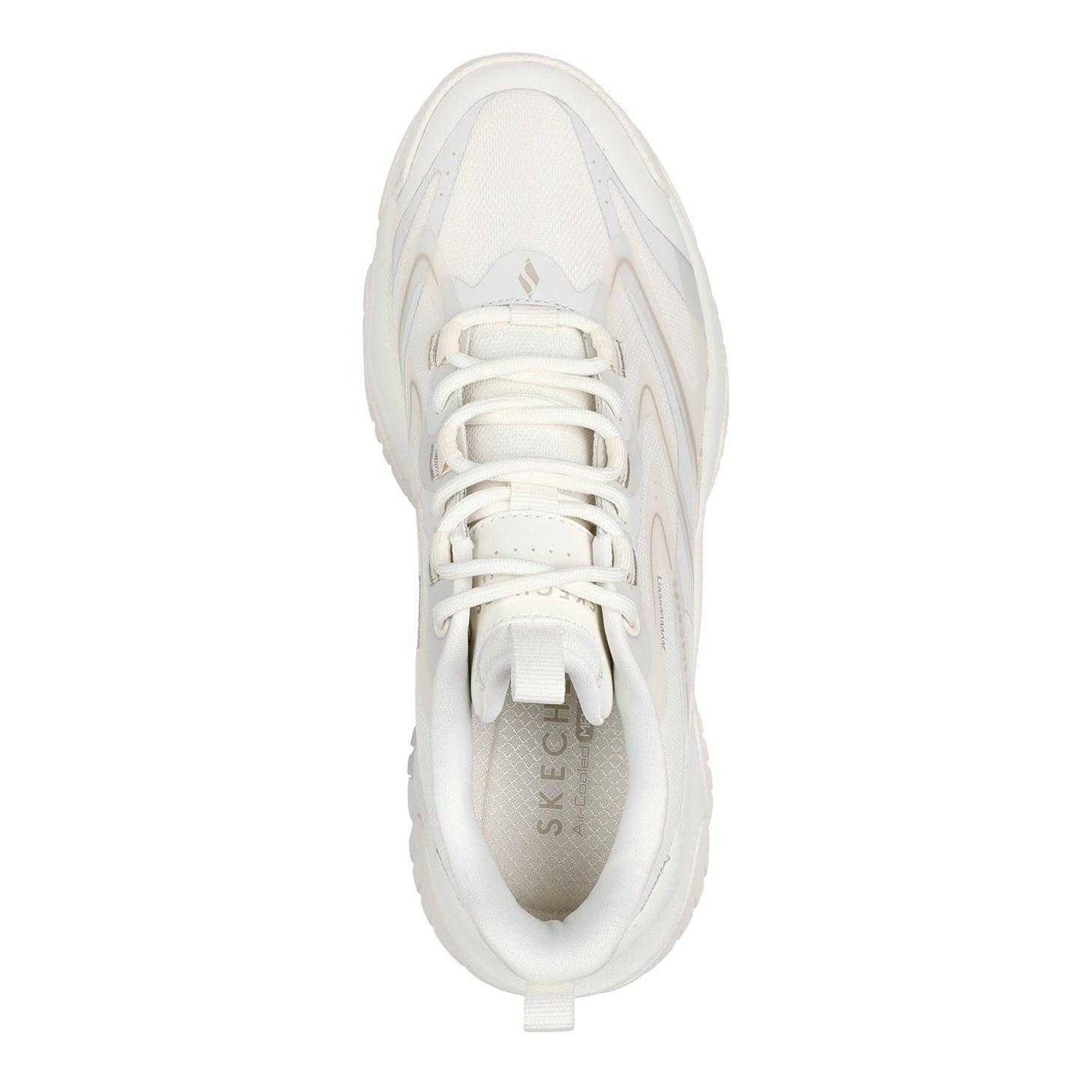 Off White - Side - Skechers Childrens-Kids Anti Gravity Mesh Lace Up Running Trainers