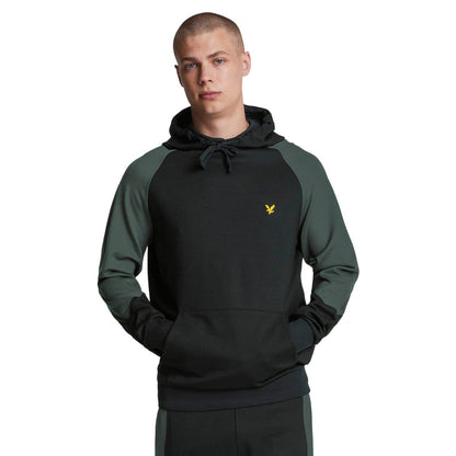 Black-Green - Lifestyle - Lyle & Scott Mens Colour Block Hoodie