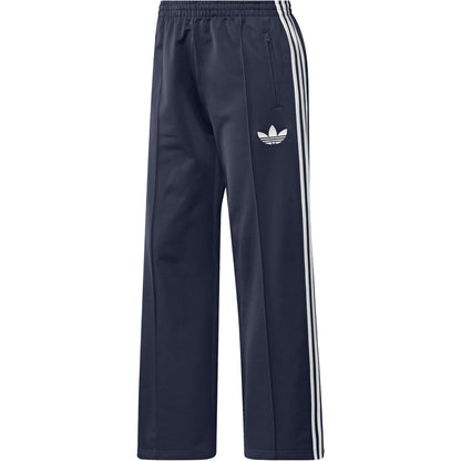 Night Indigo - Front - Adidas Womens-Ladies Firebird Polyester 3 Stripes Loose Tracksuit Bottoms