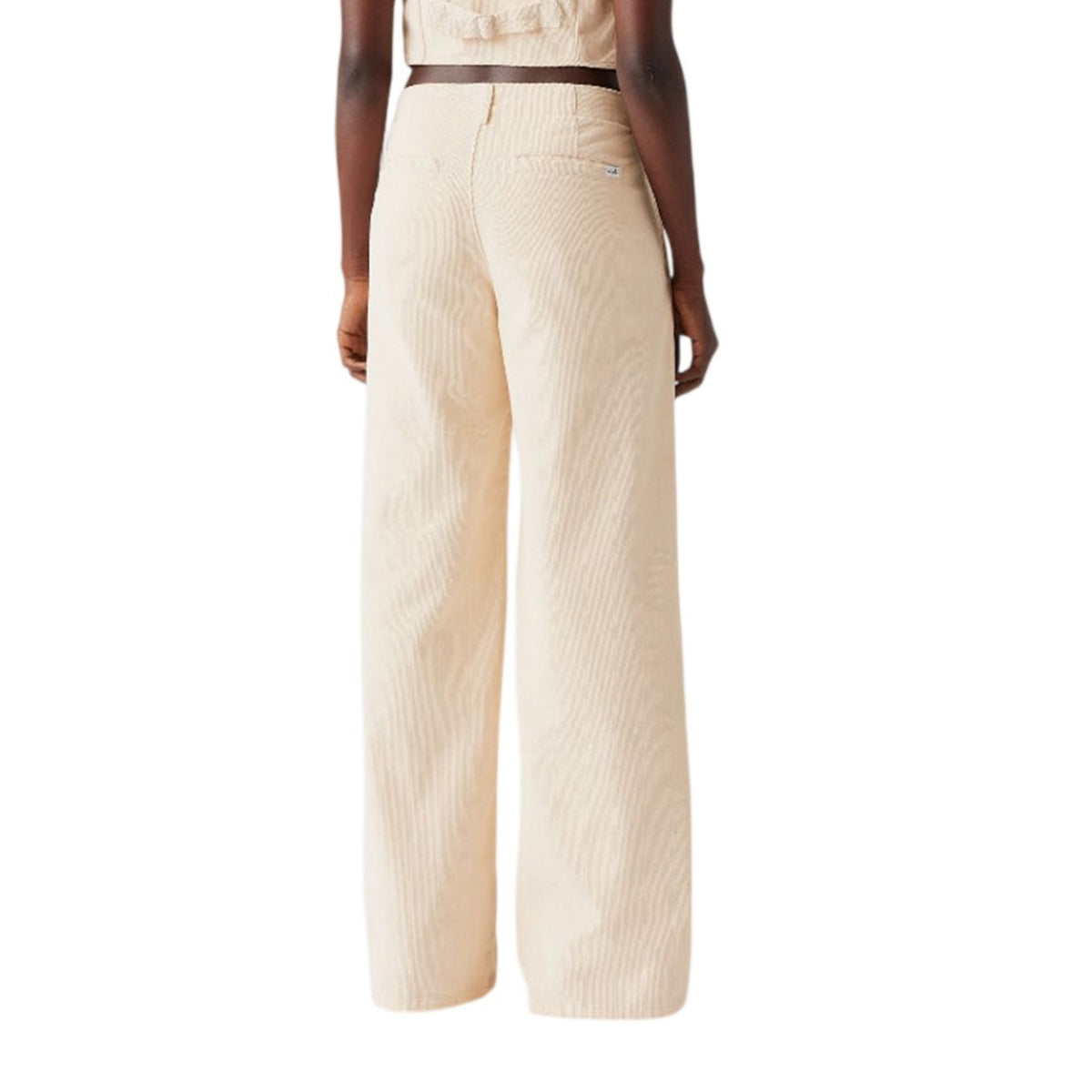 White - Back - Levis Womens-Ladies Big Yikes Wide Leg Chinos