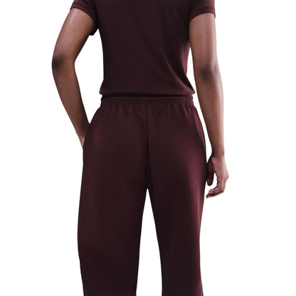 Burgundy - Back - Nike Womens-Ladies Fleece Joggers