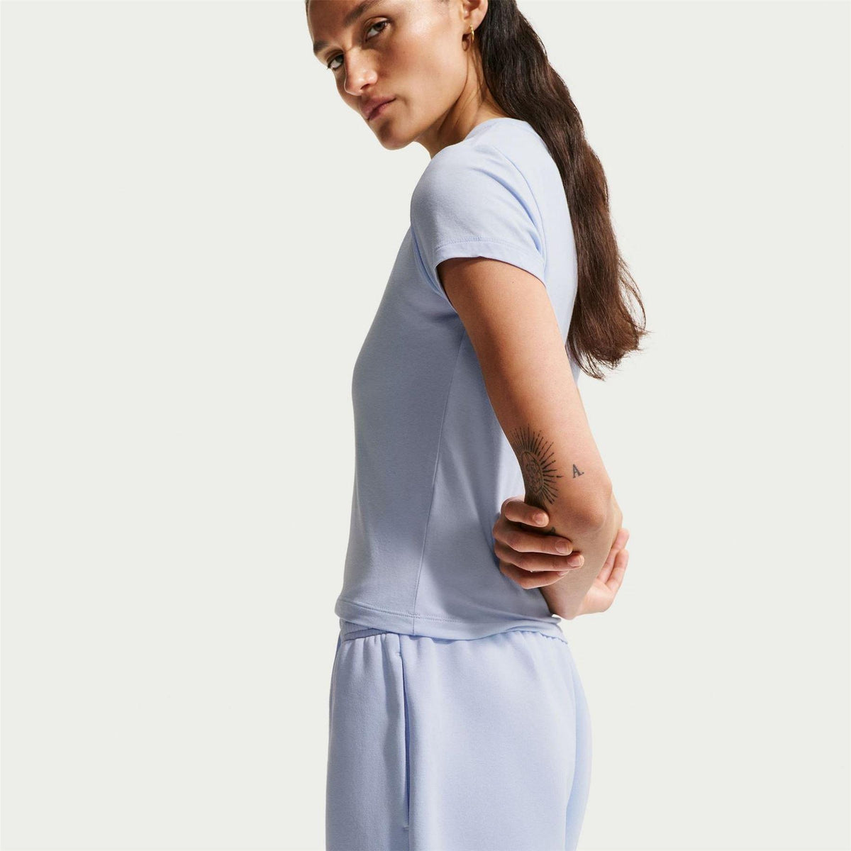 Blue - Side - Nike Womens-Ladies Fleece Joggers
